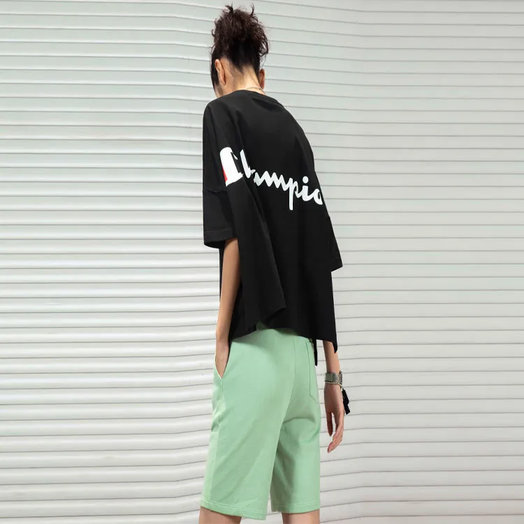 Champion Straight T-Shirt Japan Version Women's Black-1