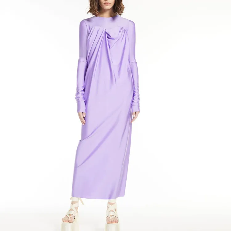 SportMax Long Sleeved Dresses Women's Purple-1