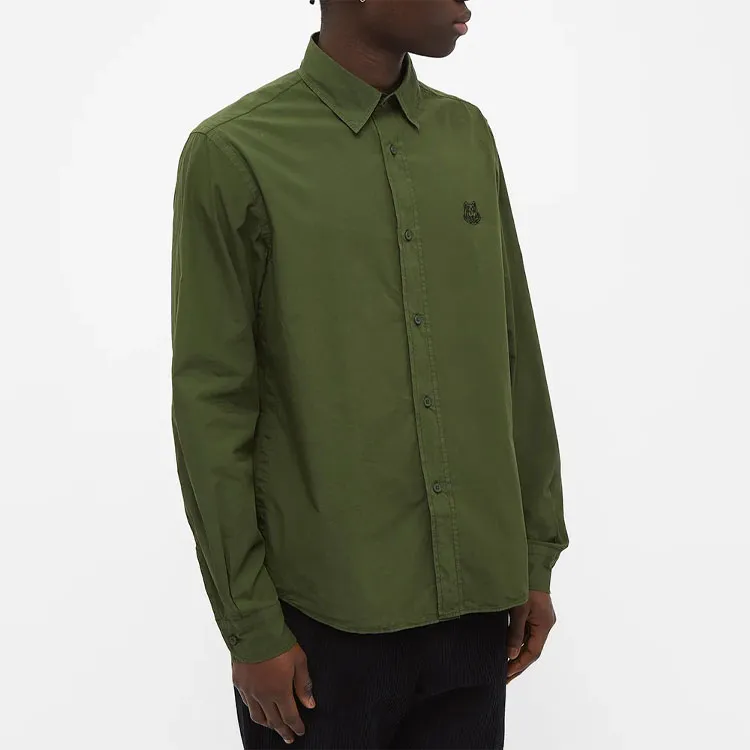 KENZO Shirts Men Army Green-5