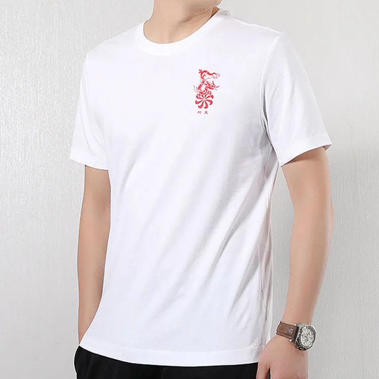 Nike T Shirts Men White-3