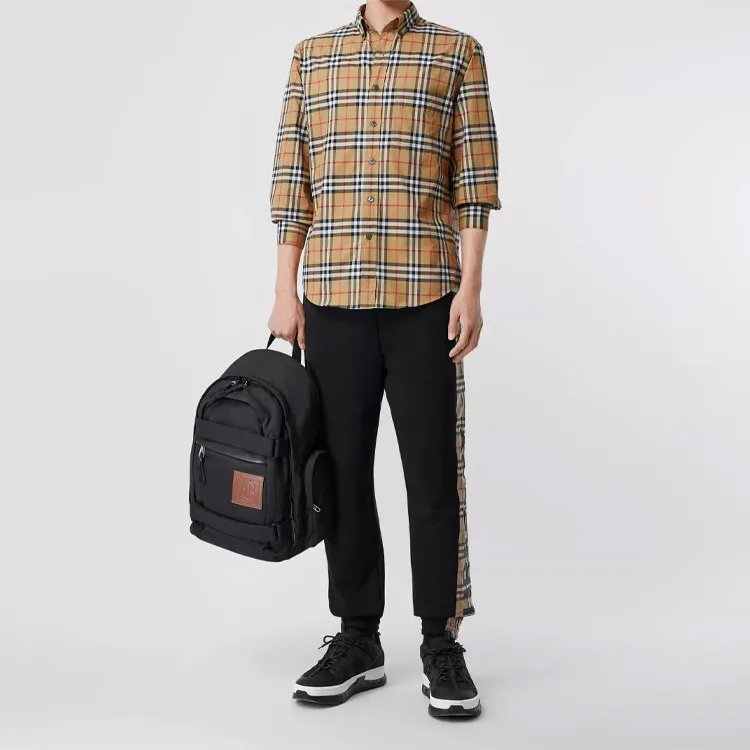 Burberry Shirt Fall Unisex Classical Style Yellow-1