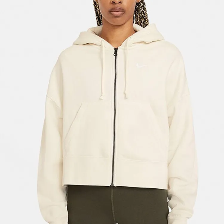 Nike Cropped Coats Women's Ecru-3