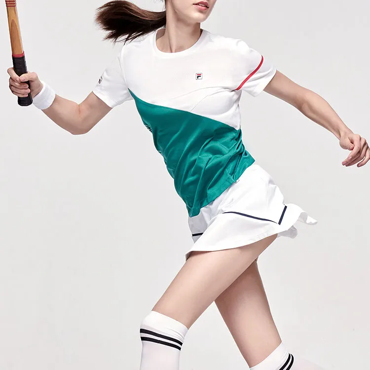 FILA Athletics T-Shirts Women's Jade White-5
