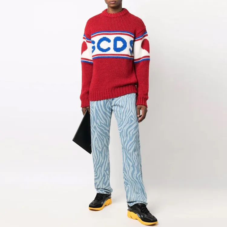 GCDS Cashmere Sweaters Men Red-3
