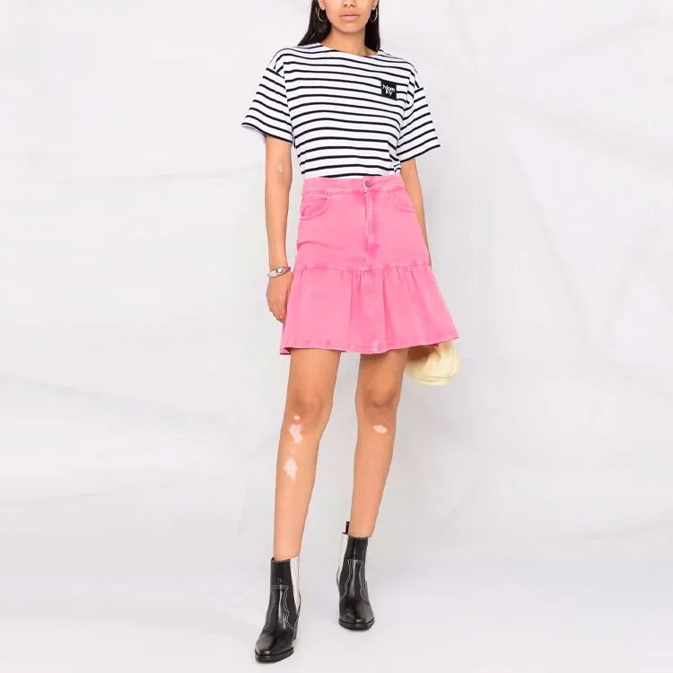 See By Chloe Denim Short Skirts Women's Pink-2