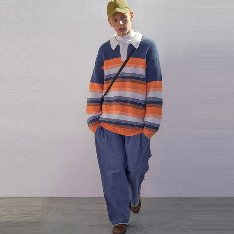 Loose Fit Sweater Unisex Orange-3