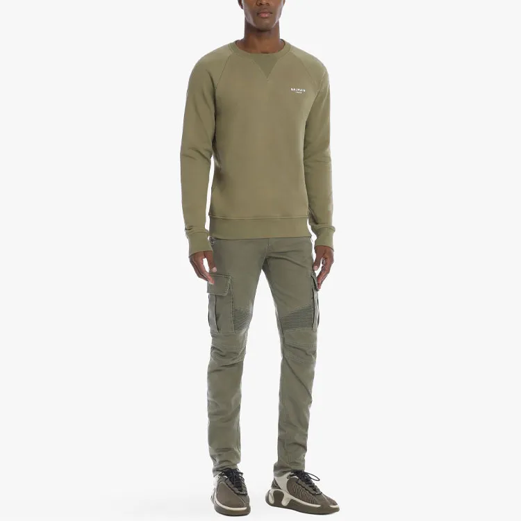 BALMAIN Sweatshirts Men Army Green-3