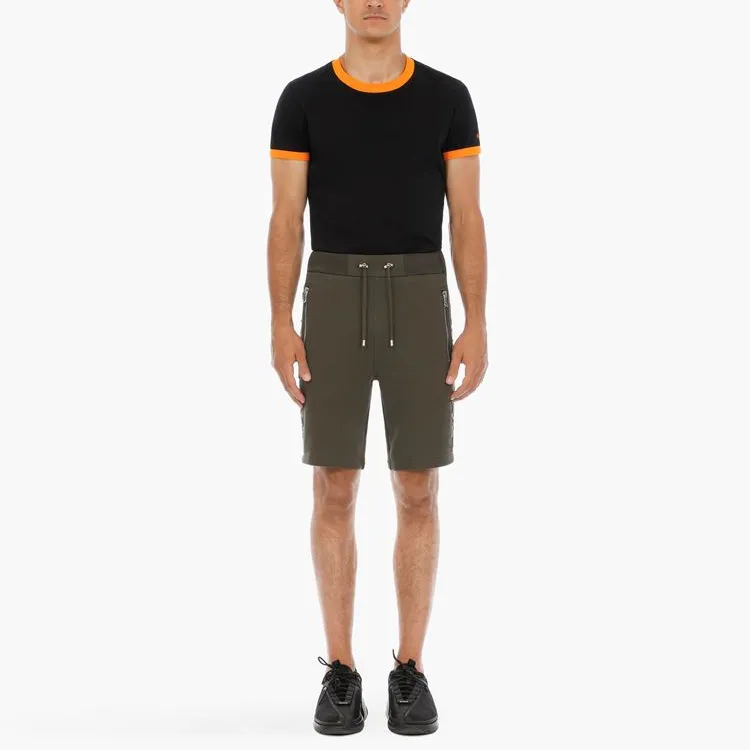 BALMAIN Casual Shorts Men Army Green-3