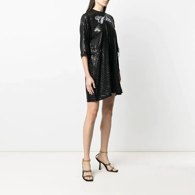 OFF-WHITE FW21 Short-Sleeved Dresses Women's Black-1