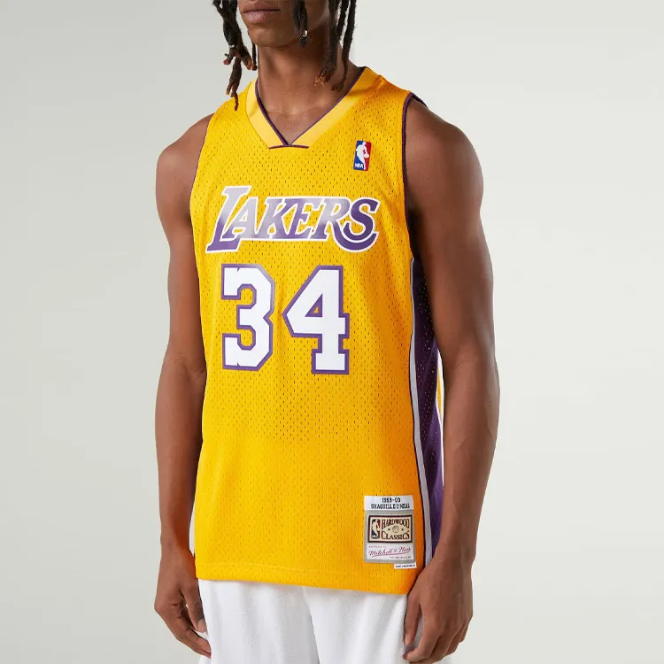 Mitchell & Ness Los Angeles Lakers Home 1999 00 Shaquille O'Neal Swingman Jersey-3