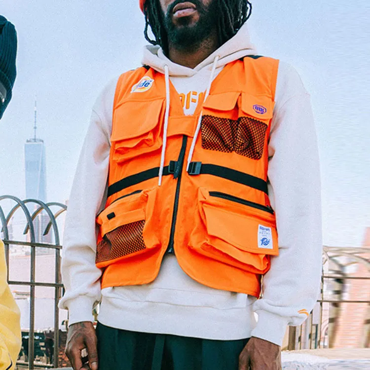 Tide X LINING Vests Men Orange-2