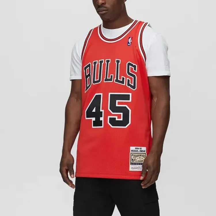 Mitchell & Ness Basketball Jersey Unisex Red-2
