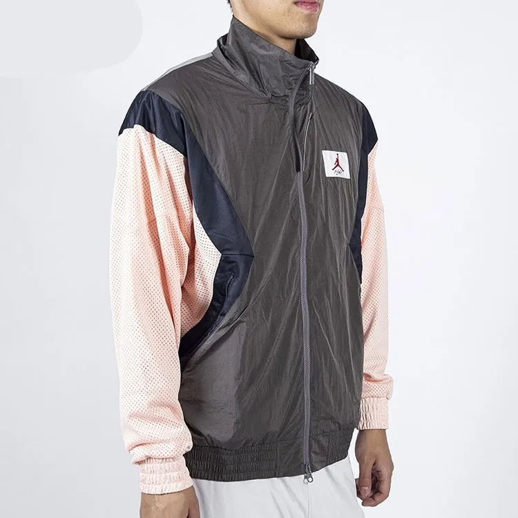 Jordan Flight Jackets Men Gray Pink-5