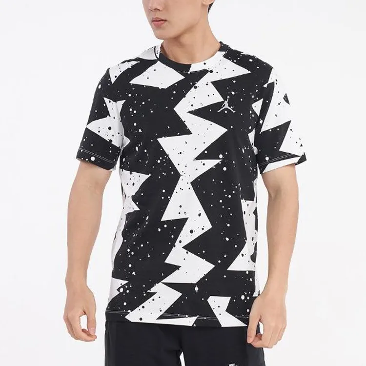 Jordan T Shirt Men's Black White-2
