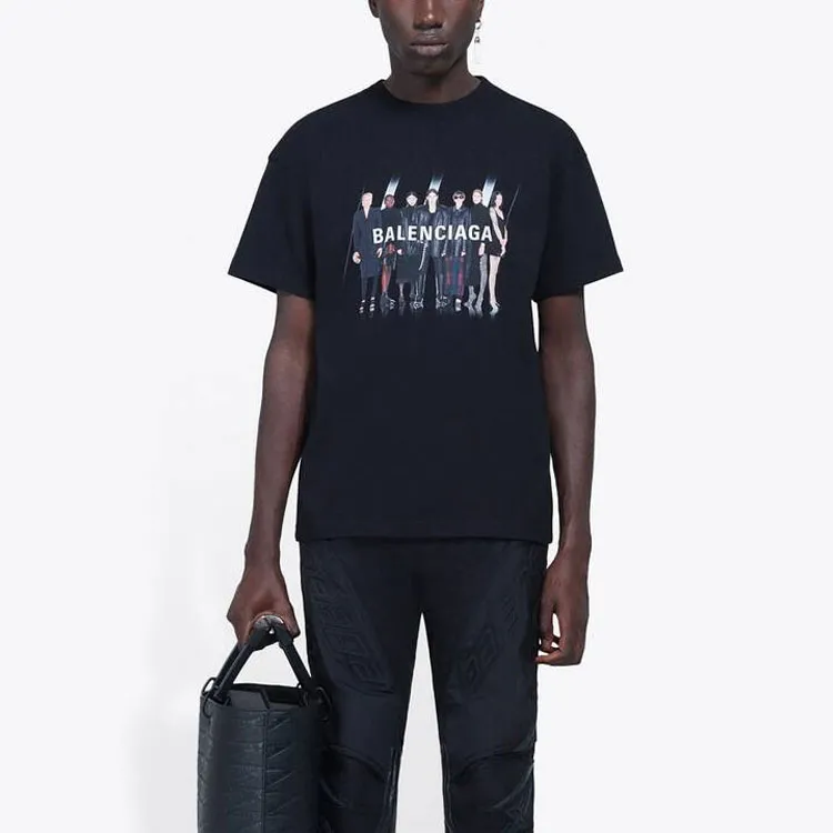 Balenciaga T Shirt Regular Fit Unisex Black-2