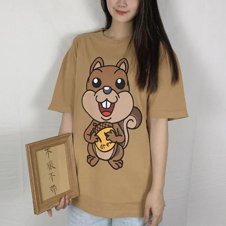 Drew House Smiley Collection T Shirts Unisex Camel-2