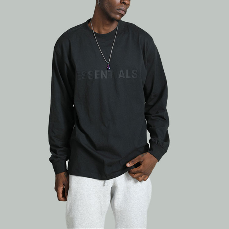 Fear of God Essentials 3D Silicon Applique Boxy T-Shirt Dark