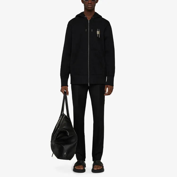 Givenchy Zipped Hoodie With Padlock-1