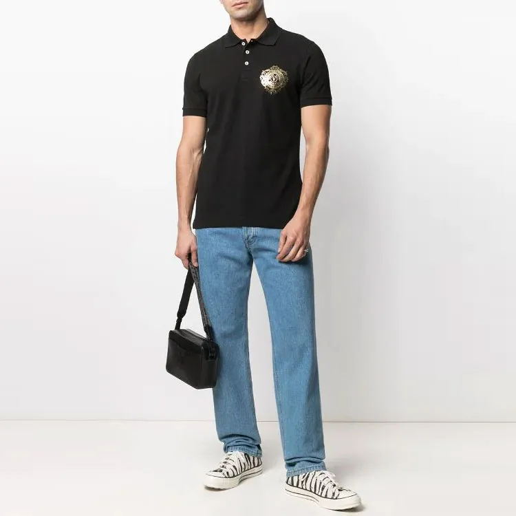 VERSACE JEANS COUTURE SS21 Polo Shirt Men's Black-1