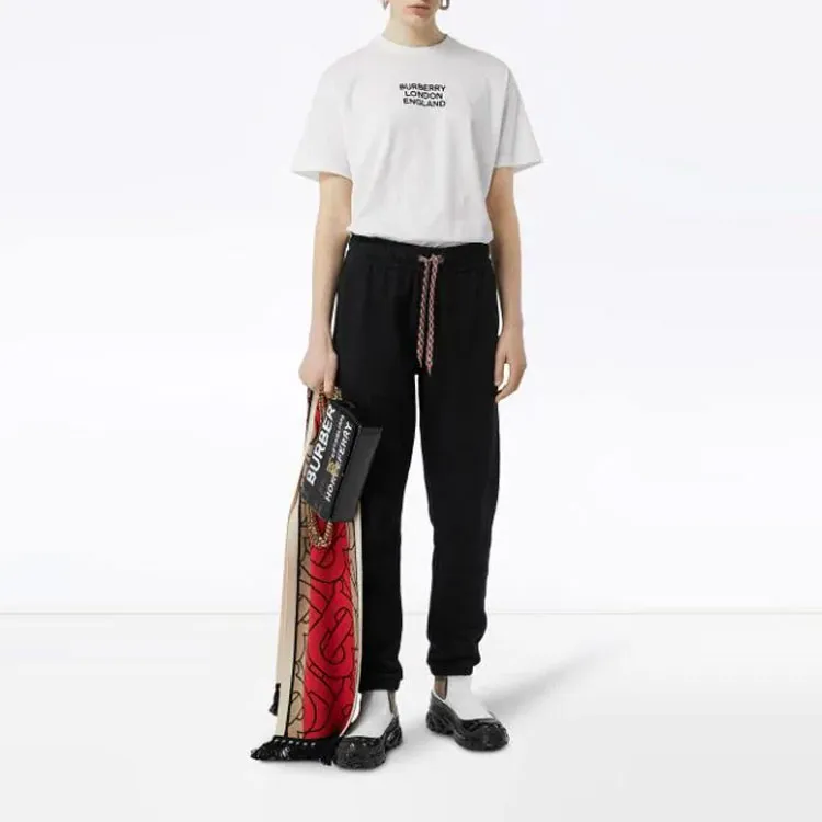 Burberry Knitted Sports Pants Women's Black-3