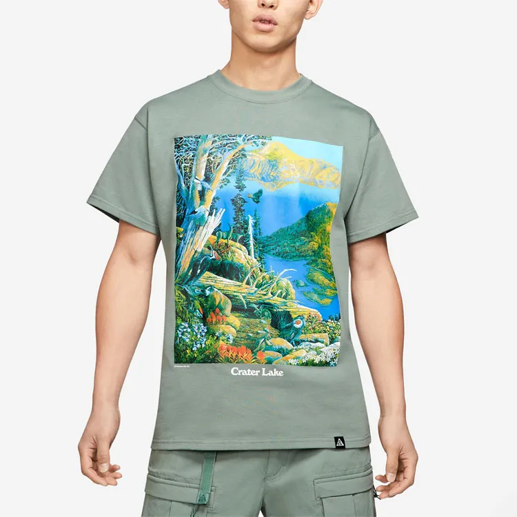 Nike ACG T Shirts Men Green-5
