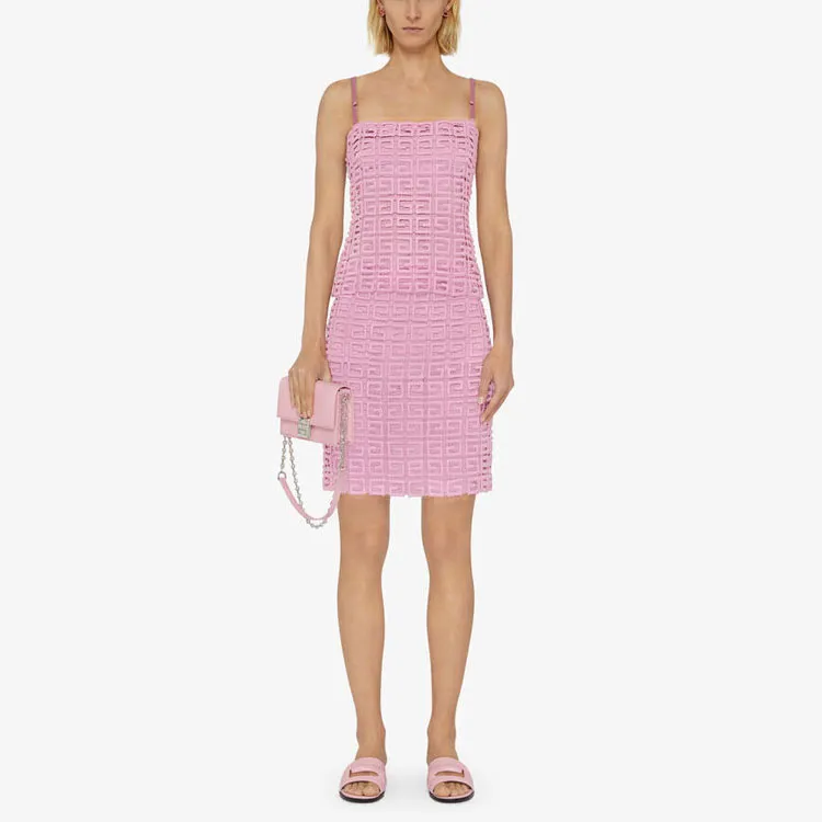 Givenchy 4G Guipure Lace Skirt 'Pink'-1