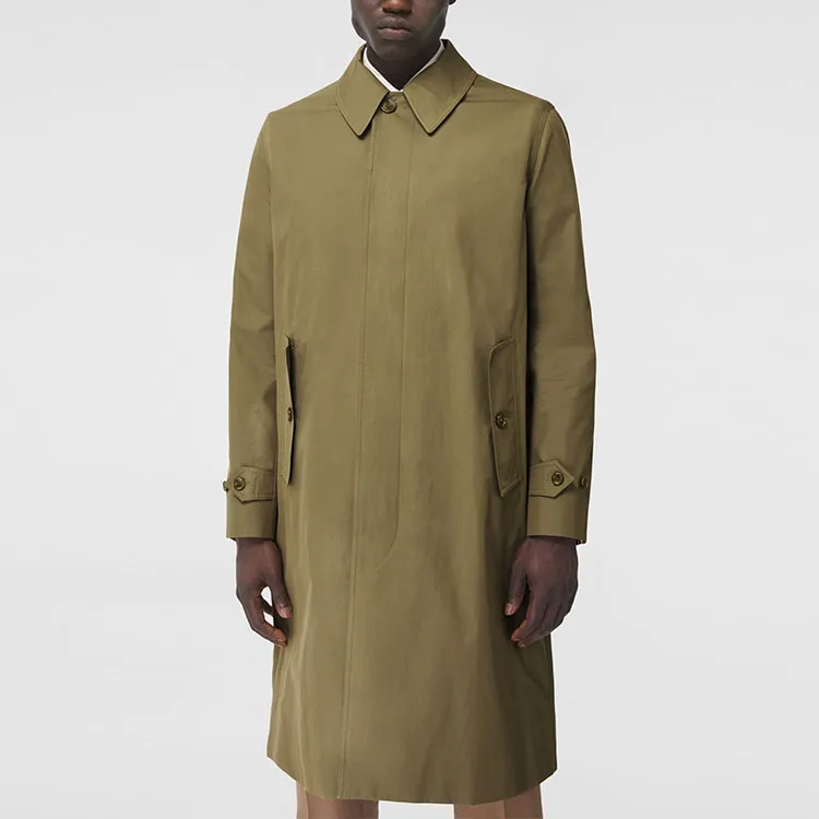 Burberry Trench Coats Men Dark Fern Green-2