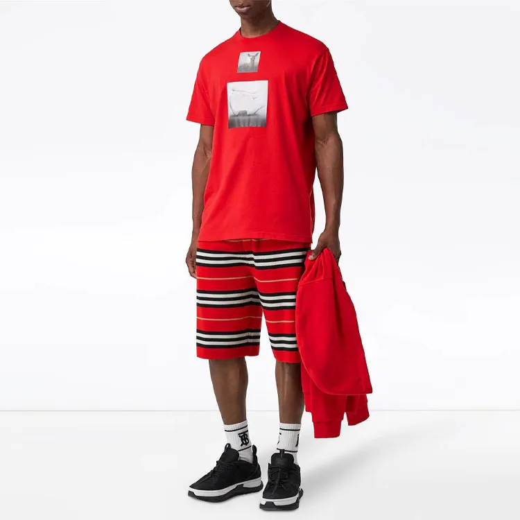 Burberry Casual Shorts Men's Red Plaid-2