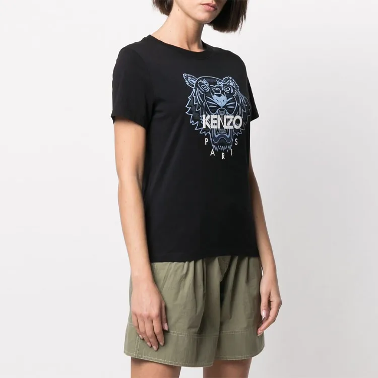 KENZO Tiger Head print T shirt-3