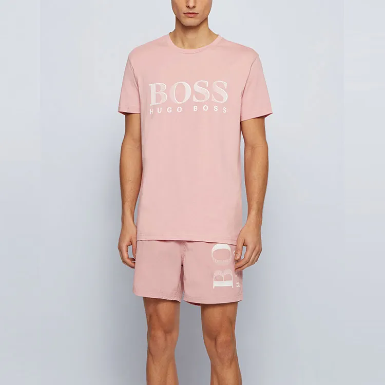 HUGO BOSS T-Shirts Men Pink-1