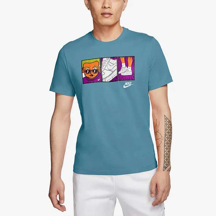 Nike T Shirts Men Cerulean-2