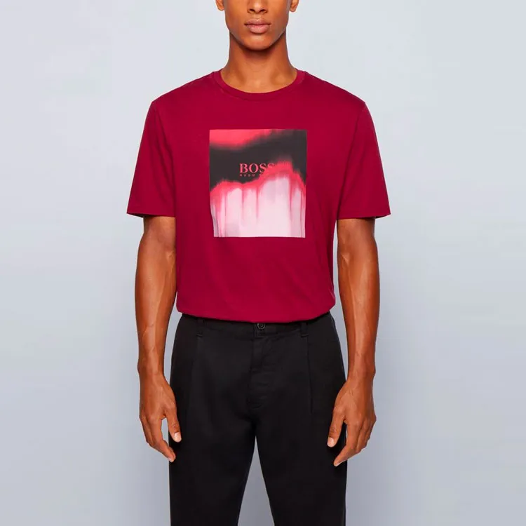 HUGO BOSS T Shirts Men Burgundy-2