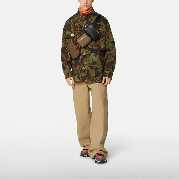 VERSACE Jackets Coats Men's Green-1