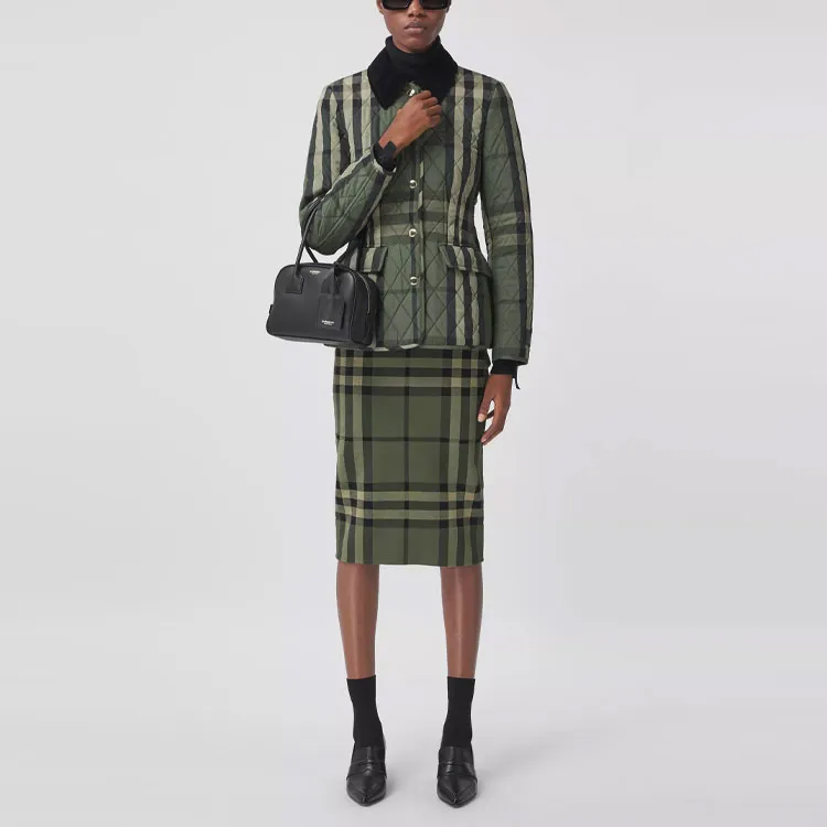 Burberry Casual Long Skirts Women's Green-2