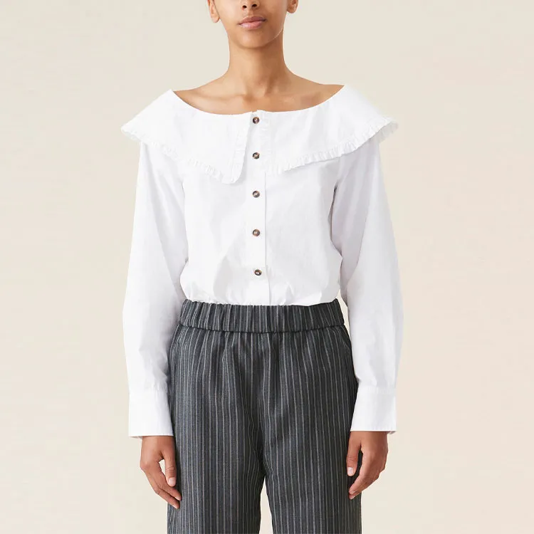 GANNI Shirts Women's White-2