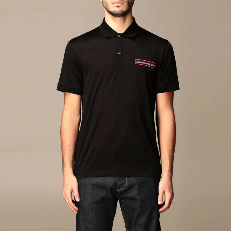 Alexander McQueen Polo Shirt Men's Black-2