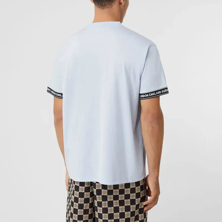 Burberry T Shirts Men Light Blue-3