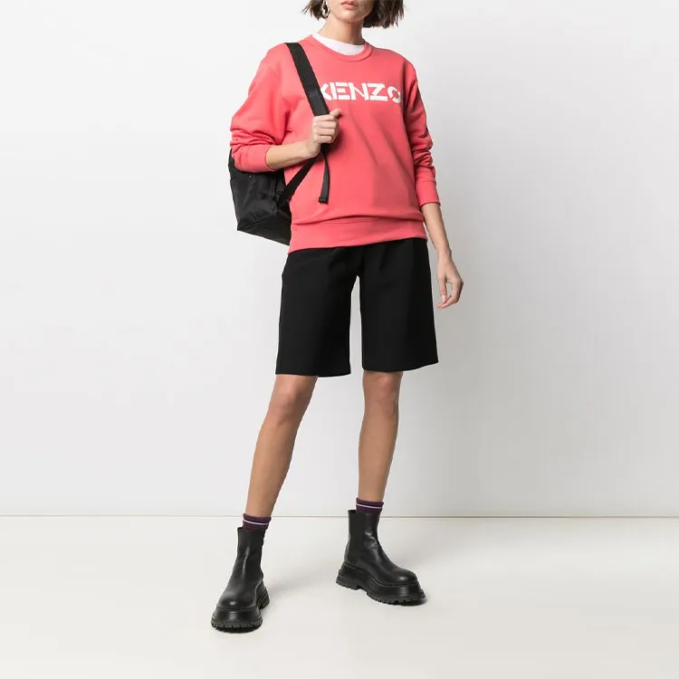 KENZO Letter Logo Sweatshirts Women's Pink-1
