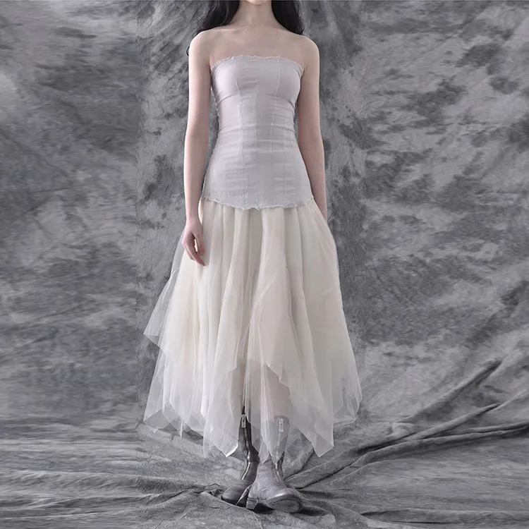 MARC LE BIHAN Casual Long Skirts Women's Pearl White-3