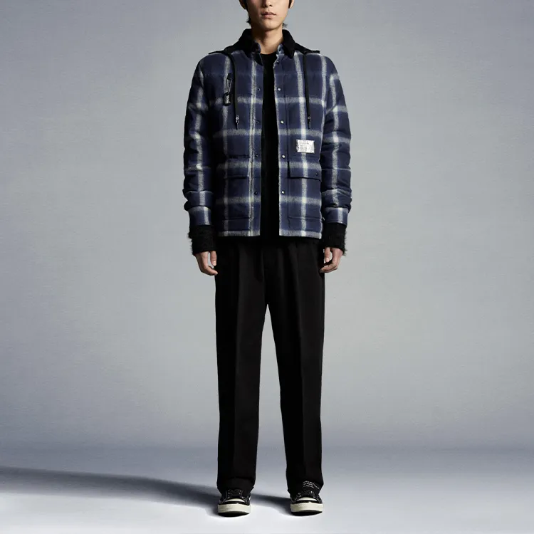 Moncler Frgmt Hiroshi Fujiwara Morany Hooded Checked Over Shirt-1