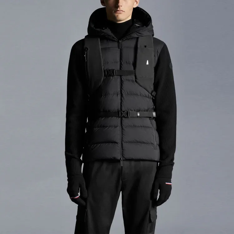 Moncler Padded-panels Knitted Hooded Jacket-1