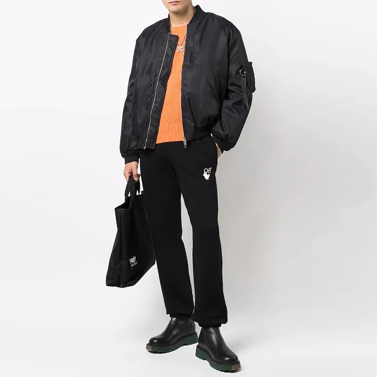 OFF WHITE FW21 Knitted Sweatpants Men Black-1