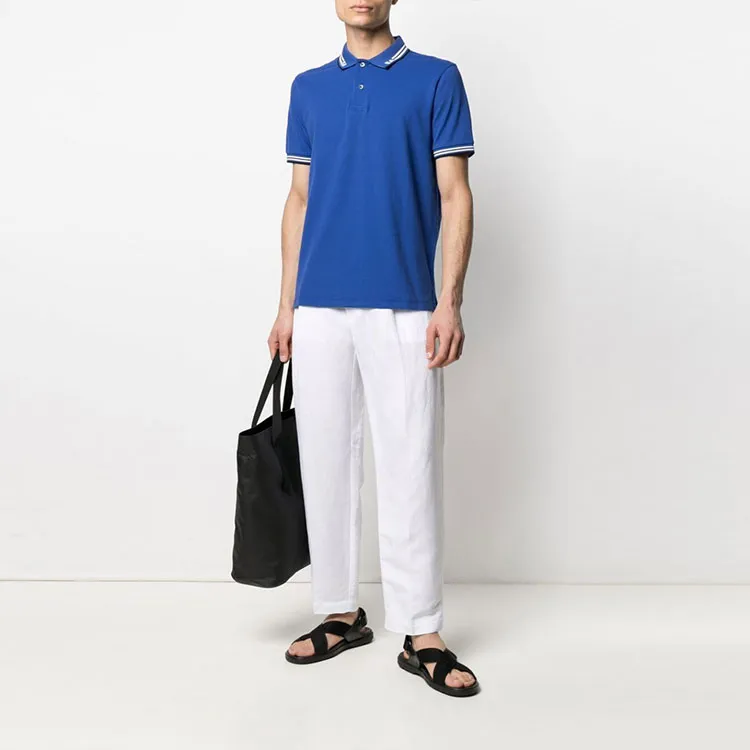 EMPORIO ARMANI Polo Shirts Men Royal Blue-2
