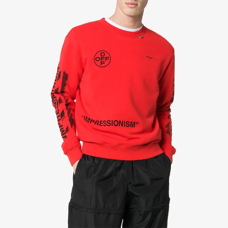 OFF WHITE Impressionism' Diag Stencil Sweatshirt-2