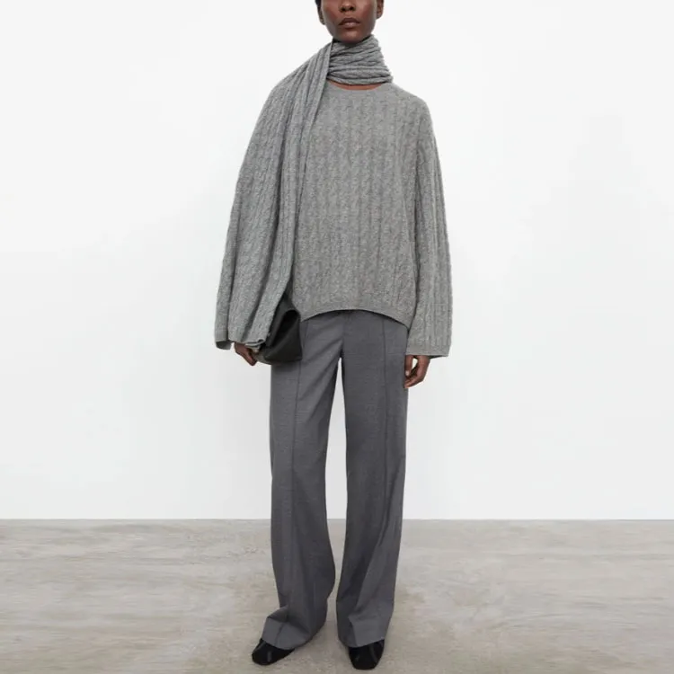 TOTEME FW21 Cashmere Sweater Women's Gray-1