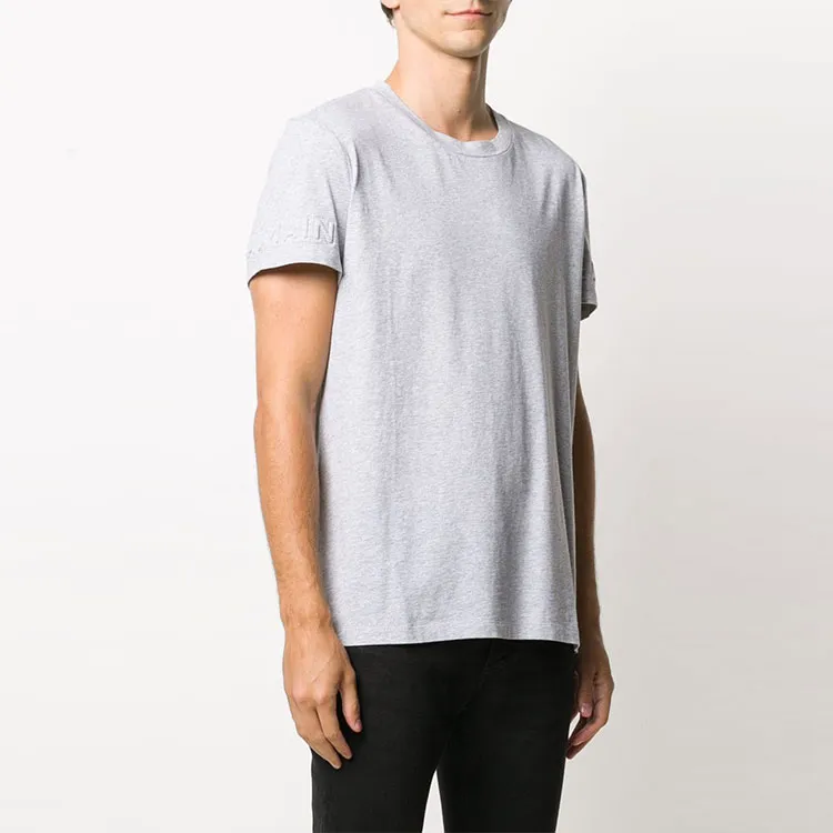 BALMAIN T-Shirts Men Gray-2