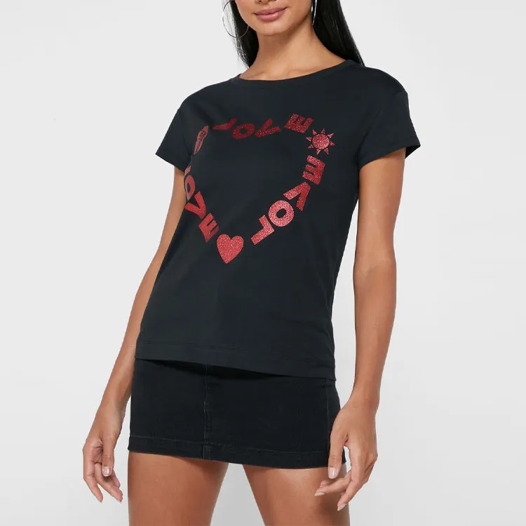 LOVE MOSCHINO T Shirts Women's Black-2