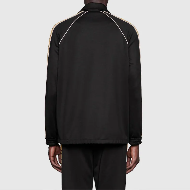 GUCCI Interlocking GG stripe Zipped Jacket-4