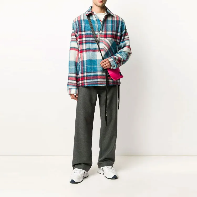 WE11DONE Plaid print Wool Shirt-2