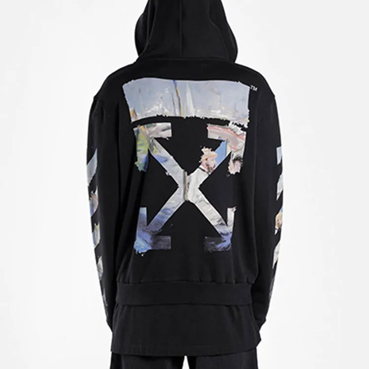 OFF WHITE Edouard Manet Floating Studio Arrows Zip Up Hoodie-3